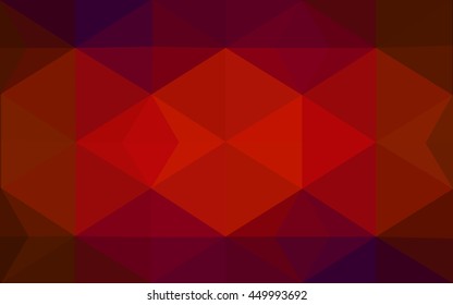 Dark red polygonal illustration, which consist of triangles. Geometric background in Origami style with gradient. Triangular design for your business.