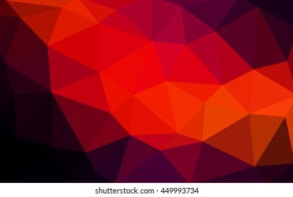 Dark red polygonal illustration, which consist of triangles. Triangular design for your business. Creative geometric background in Origami style with gradient.
