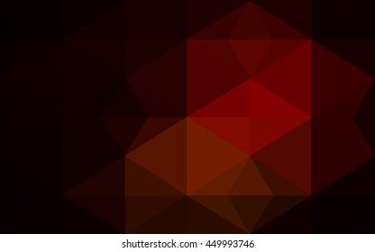Dark red polygonal illustration, which consist of triangles. Geometric background in Origami style with gradient. Triangular design for your business.