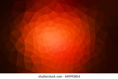 Dark red polygonal illustration, which consist of triangles. Geometric background in Origami style with gradient. Triangular design for your business.
