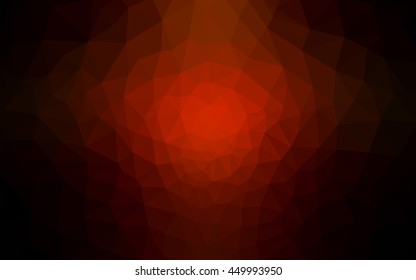 Dark red polygonal illustration, which consist of triangles. Geometric background in Origami style with gradient. Triangular design for your business.