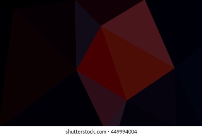 Dark red polygonal illustration, which consist of triangles. Geometric background in Origami style with gradient. Triangular design for your business.