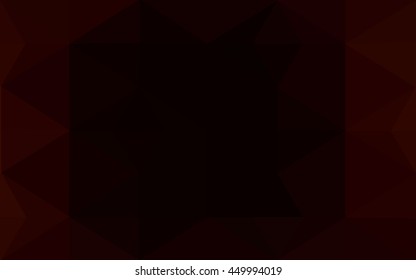 Dark red polygonal illustration, which consist of triangles. Geometric background in Origami style with gradient. Triangular design for your business.