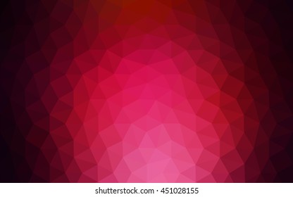 Dark red polygonal illustration, which consist of triangles. Geometric background in Origami style with gradient. Triangular design for your business.
