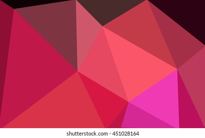 Dark red polygonal illustration, which consist of triangles. Geometric background in Origami style with gradient. Triangular design for your business.