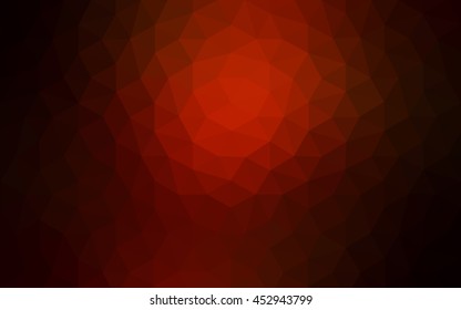 Dark red polygonal illustration, which consist of triangles. Geometric background in Origami style with gradient. Triangular design for your business.