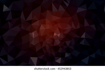 Dark red polygonal illustration, which consist of triangles. Geometric background in Origami style with gradient. Triangular design for your business.