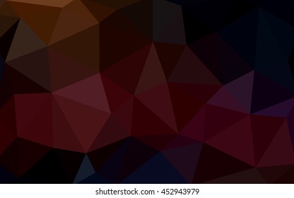 Dark red polygonal illustration, which consist of triangles. Triangular design for your business. Creative geometric background in Origami style with gradient.
