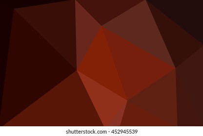 Dark red polygonal illustration, which consist of triangles. Geometric background in Origami style with gradient. Triangular design for your business.