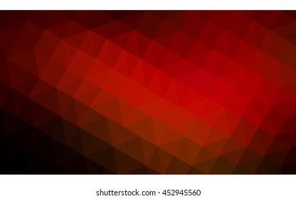 Dark red polygonal illustration, which consist of triangles. Geometric background in Origami style with gradient. Triangular design for your business.