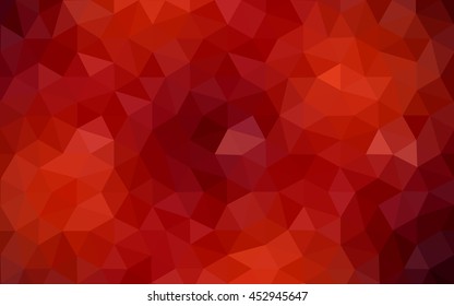 Dark red polygonal illustration, which consist of triangles. Geometric background in Origami style with gradient. Triangular design for your business.