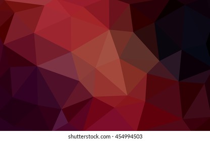 Dark red polygonal illustration, which consist of triangles. Triangular design for your business. Creative geometric background in Origami style with gradient.