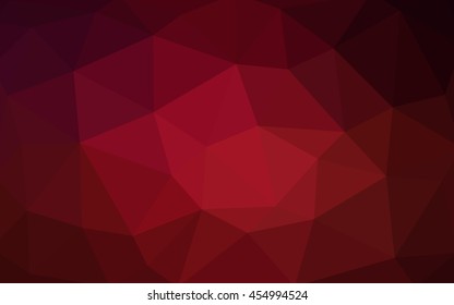 Dark red polygonal illustration, which consist of triangles. Triangular design for your business. Creative geometric background in Origami style with gradient.