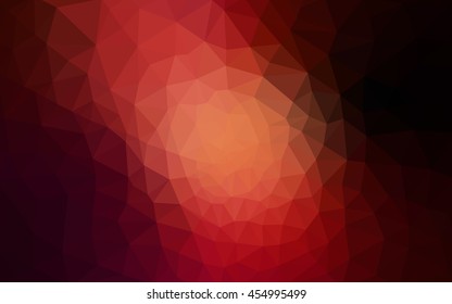 Dark red polygonal illustration, which consist of triangles. Geometric background in Origami style with gradient. Triangular design for your business.