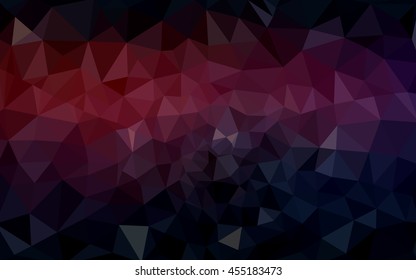 Dark red polygonal illustration, which consist of triangles. Geometric background in Origami style with gradient. Triangular design for your business.