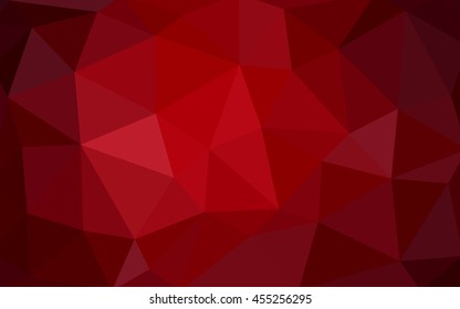Dark red polygonal illustration, which consist of triangles. Triangular design for your business. Creative geometric background in Origami style with gradient.