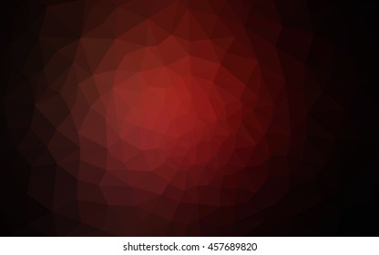 Dark red polygonal illustration, which consist of triangles. Geometric background in Origami style with gradient. Triangular design for your business.