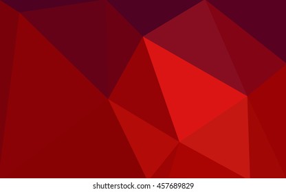 Dark red polygonal illustration, which consist of triangles. Geometric background in Origami style with gradient. Triangular design for your business.