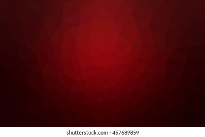 Dark red polygonal illustration, which consist of triangles. Geometric background in Origami style with gradient. Triangular design for your business.