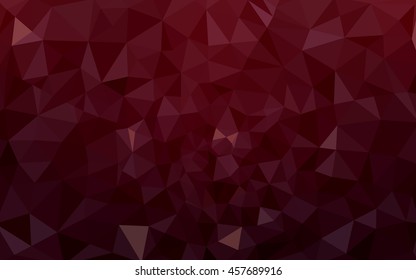 Dark red polygonal illustration, which consist of triangles. Geometric background in Origami style with gradient. Triangular design for your business.