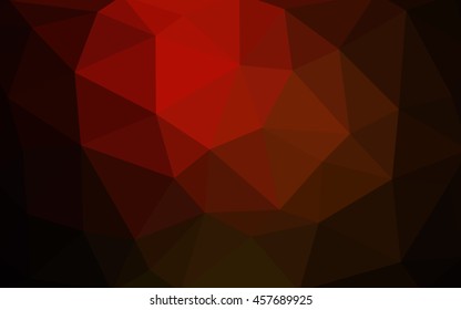 Dark red polygonal illustration, which consist of triangles. Triangular design for your business. Creative geometric background in Origami style with gradient.