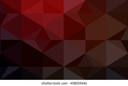 Dark red polygonal illustration, which consist of triangles. Geometric background in Origami style with gradient. Triangular design for your business.