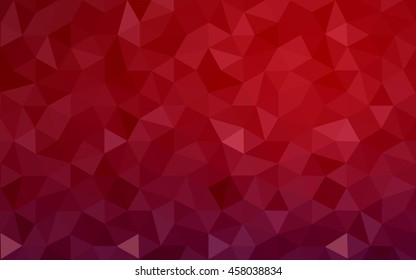 Dark red polygonal illustration, which consist of triangles. Geometric background in Origami style with gradient. Triangular design for your business.