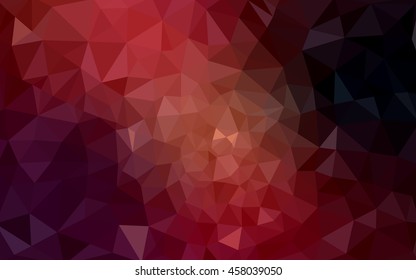 Dark red polygonal illustration, which consist of triangles. Geometric background in Origami style with gradient. Triangular design for your business.