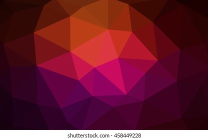 Dark red polygonal illustration, which consist of triangles. Triangular design for your business. Creative geometric background in Origami style with gradient.