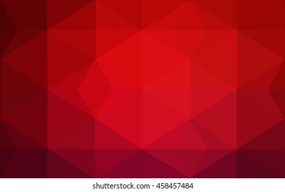 Dark red polygonal illustration, which consist of triangles. Geometric background in Origami style with gradient. Triangular design for your business.
