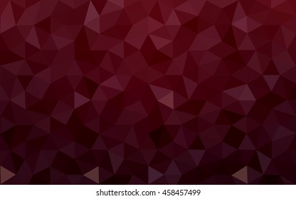 Dark red polygonal illustration, which consist of triangles. Geometric background in Origami style with gradient. Triangular design for your business.