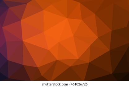 Dark red polygonal illustration, which consist of triangles. Triangular design for your business. Creative geometric background in Origami style with gradient.