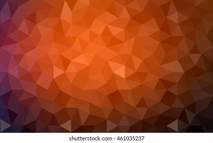 Dark red polygonal illustration, which consist of triangles. Geometric background in Origami style with gradient. Triangular design for your business.