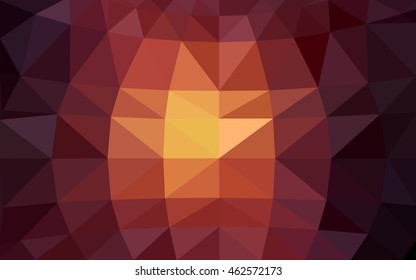 Dark red polygonal illustration, which consist of triangles. Triangular design for your business. Creative geometric background in Origami style with gradient.
