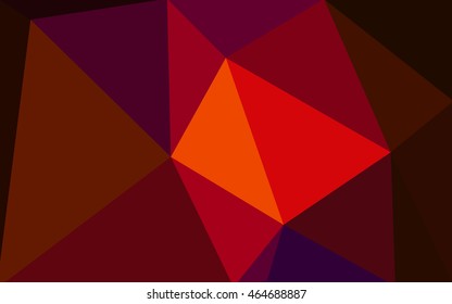 Dark red polygonal illustration, which consist of triangles. Geometric background in Origami style with gradient. Triangular design for your business.