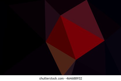 Dark red polygonal illustration, which consist of triangles. Geometric background in Origami style with gradient. Triangular design for your business.