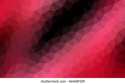 Dark red polygonal illustration, which consist of triangles. Geometric background in Origami style with gradient. Triangular design for your business.