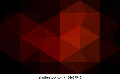 Dark red polygonal illustration, which consist of triangles. Geometric background in Origami style with gradient. Triangular design for your business.