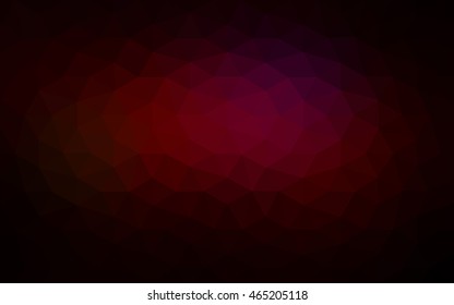 Dark red polygonal illustration, which consist of triangles. Geometric background in Origami style with gradient. Triangular design for your business.