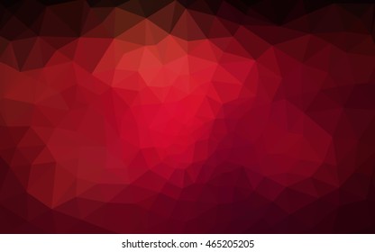 Dark red polygonal illustration, which consist of triangles. Geometric background in Origami style with gradient. Triangular design for your business.