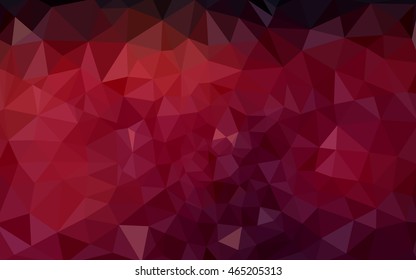 Dark red polygonal illustration, which consist of triangles. Geometric background in Origami style with gradient. Triangular design for your business.