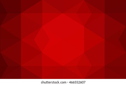 Dark red polygonal illustration, which consist of triangles. Geometric background in Origami style with gradient. Triangular design for your business.
