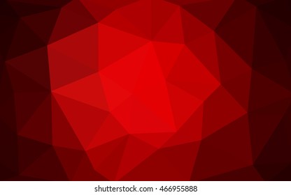 Dark red polygonal illustration, which consist of triangles. Triangular design for your business. Creative geometric background in Origami style with gradient.