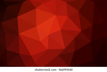 Dark red polygonal illustration, which consist of triangles. Triangular design for your business. Creative geometric background in Origami style with gradient.