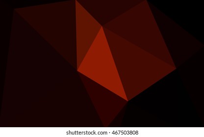 Dark red polygonal illustration, which consist of triangles. Geometric background in Origami style with gradient. Triangular design for your business.