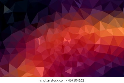 Dark red polygonal illustration, which consist of triangles. Geometric background in Origami style with gradient. Triangular design for your business.