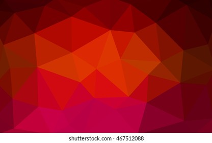 Dark red polygonal illustration, which consist of triangles. Triangular design for your business. Creative geometric background in Origami style with gradient.