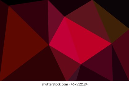 Dark red polygonal illustration, which consist of triangles. Geometric background in Origami style with gradient. Triangular design for your business.