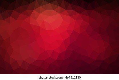 Dark red polygonal illustration, which consist of triangles. Geometric background in Origami style with gradient. Triangular design for your business.