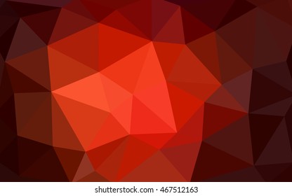 Dark red polygonal illustration, which consist of triangles. Triangular design for your business. Creative geometric background in Origami style with gradient.